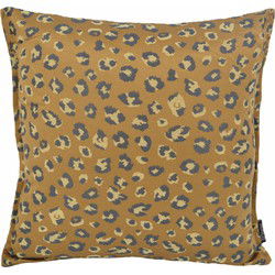 Sierkussen Jacquard Leopard Gold/Brown | 45 x 45 cm | Polyester