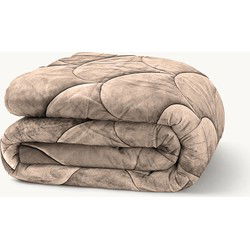Flanel Velvet Easy Dekbed - Taupe - 200x200 cm
