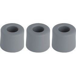 Deltafix Deurbuffer - 3x - deurstopper - grijs - rubber - 30 x 25 mm - Deurstoppers