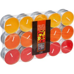 Atmosphera Geurkaars waxinelichtje - 30x - tropisch fruit - 3,5u - geurkaarsen