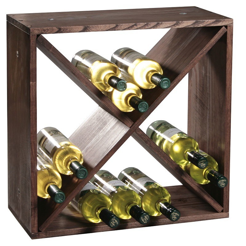 Voorwaarden . Begeleiden FSC® Houten Wijnflessen legbordsysteem voor 20 wijn flessen - Wijnrek -  Flessenrek - Wijn rek - Grenen Hout - Afm 50 x 50 x 25 Cm - Decopatent - |  HomeDeco.nl