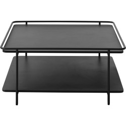 Salontafel Zwart Metaal - 75x75x34,3cm - Yuba