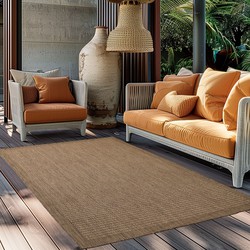 Tapijtenloods Solid Binnen en Buiten - Vloerkleed - Indoor & Outdoor - Laagpolig Effen - Bruin Beige- 240x340 CM