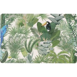 Unique Living - Placemat Tropic - Rechthoekig - Polyester - Groen - Dessin 2 - 43,5x28,5cm