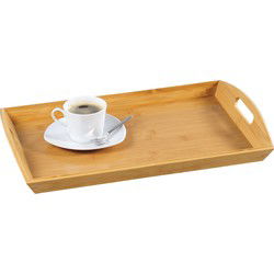 Kesper serveeer dienblad - bamboe hout - opstaande rand - 48 x 31 cm - Dienbladen