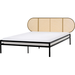 Beliani BOULIN - Tweepersoonsbed-Zwart-IJzer