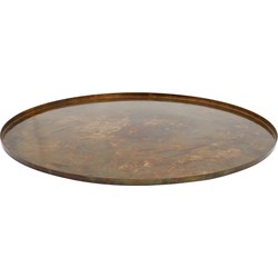 PTMD Cars Copper antique iron tray round M