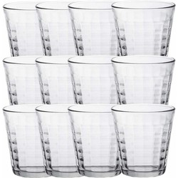 18x Drinkglazen/waterglazen transparant Prisme 275 ml - Drinkglazen