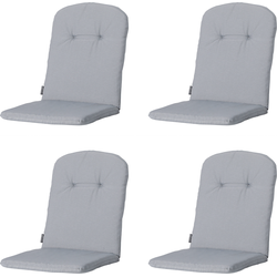 Madison -  Kuipstoelkussen Hoge Rug Panama light grey - Ca. 96x45 cm - Set van 4