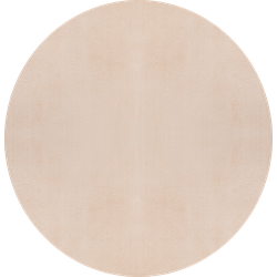 Tapijtenloods Samba Soft Fluffy Vloerkleed Laagpolig Beige- 120 CM ROND