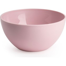 Plasticforte kommetjes/schaaltjes - dessert/ontbijt - kunststof - D14 x H6 cm - roze - Kommetjes