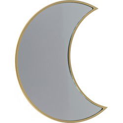 Out of the blue Wandspiegel Halve Maan - metaal - goud - 25x11 cm - Spiegels
