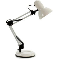 Pincello Tafellamp/bureaulampje - metaal - wit - H58 cm - Bureaulampen