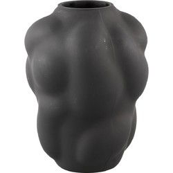 PTMD Maride Ronde Vaas - H20 x Ø15 cm - Glas - Zwart