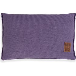 Knit Factory Uni Sierkussen - Violet - 60x40 cm - Inclusief kussenvulling