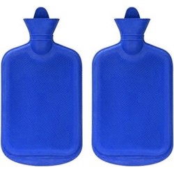 2x Winter waterkruiken blauw 2 liter - Kruiken