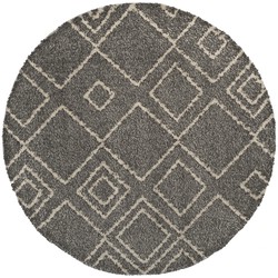 Safavieh Shaggy Indoor Woven Area Rug, Arizona Shag Collection, ASG744, in Brown & Ivory, 201 X 201 cm