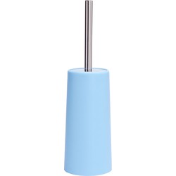 MSV Toiletborstel houder/WC-borstel - lichtblauw - kunststof - 35 cm - Toiletborstels