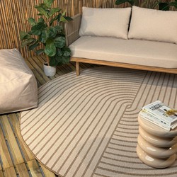 Rond buitenkleed Bold jute - Interieur05 Naturel,Beige - Polypropyleen - Rond 240 Ø - (XL)