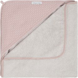 Baby's Only Baby badcape - Omslagdoek - Handdoek met capuchon Sky - Oud Roze - 75x85 cm - Badstof