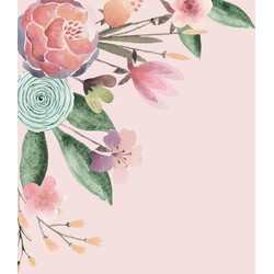 Komar fotobehang Fleur Bisou roze - 200 x 250 cm - 611179
