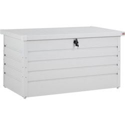 Tuinbox Kussenbox Lichtgrijs 385L metaal afsluitbaar