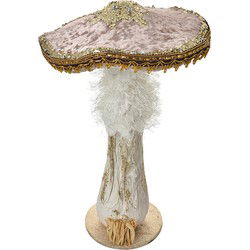 Clayre & Eef Decoratie Beeld Paddenstoel Ø 26x43 cm Bruin Kunststof