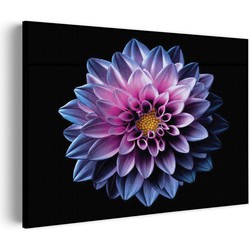 Muurwerken Akoestisch Schilderij - Paarse Dahlia - Geluidsdempend Wandpaneel - Wanddecoratie - Geluidsisolatie - PRO (AW 0.90) L (100x72)