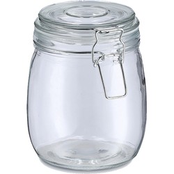 Zeller Weckpot/inmaakpot Alfie - 750 ml - glas - beugelsluiting - D11 x H14 cm - Weckpotten