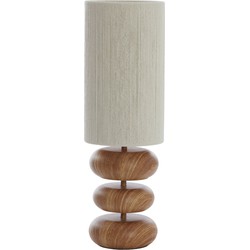 Light & Living - tafellamp - Danialo - beige naturel - katoen metaal - Ø 22cm - E27 - 1891043