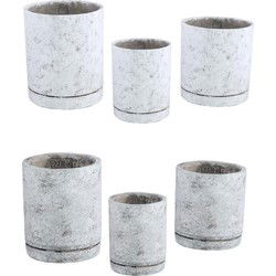 PTMD Bloempot Vik - 106x108x145 cm - Cement - Vik mix cement mixpallet 3 sizes in two colors