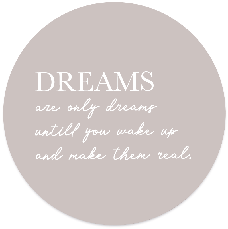 Label2X Muurcirkel dreams Ø 20 cm / Forex - Ø 20 cm - 