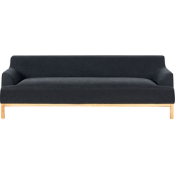 Beliani SOSJO - Driezitsbank-Zwart-Polyester