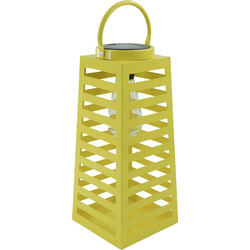 Lamp- Lantern  - Solar - Metal - Yellow - 14x32,5cm