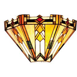 Lumilamp Wandlamp Tiffany Beige Bruin Glas
