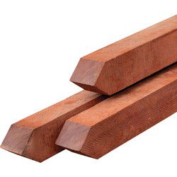 Paal hardhout met punt 6,0x6,0x75 cm Tuindeco
