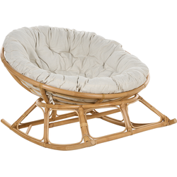 ORVIETO - Schommelstoel - Lichtbeige - Rotan