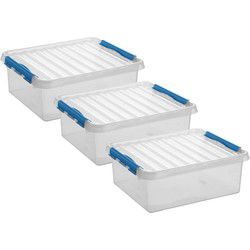 Sunware opbergbox - 4x - transparant - 25L - 50 x 40 x 18 cm - Opbergbox