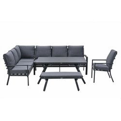 Garden Impressions Senja lounge dining set 5-delig links incl. stoel - mystic grijs