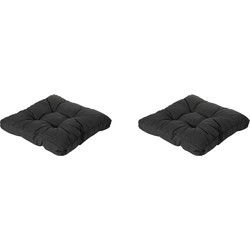Madison -  Florance Zitkussen Rib black - Ca. 73x73 cm - Set van 2
