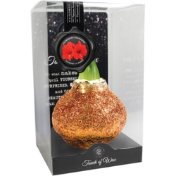 Bloembol Rode Amaryllis Wax kaarsvet Glitter Koper cadeauverpakking 'Plastic' Kebol