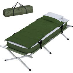 4goodz Luxe Veldbed - 5-delige set, inclusief draagtas, 193x86x63 cm - Groen