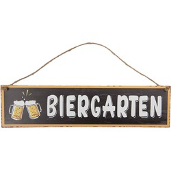 Clayre & Eef Tekstbord 40x10 cm Bruin Metaal Bier