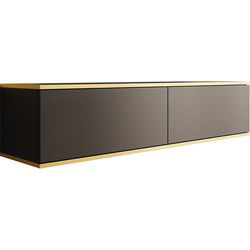 Meubella - TV-Meubel Orleans - Zwart - 135 cm