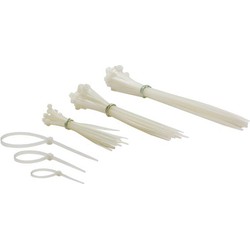 Set met nylon kabelbinders verschillende afmetingen wit (75 st.) - Velleman