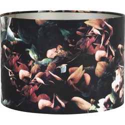 Kap cilinder 35-35-30 cm VELOURS hortensia zwart