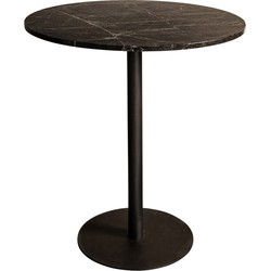 PTMD Plaza Bistrotable Round Brown Marble Taupe Base
