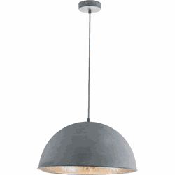 Grijze hanglamp industrieel met een gouden binnenkant | Woonkamer | Eetkamer
