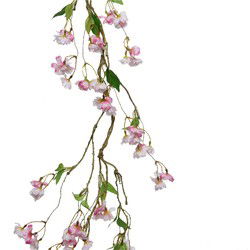 Everlands Bloemenslinger - bloesem - lichtroze - 130 cm - Kunstplanten