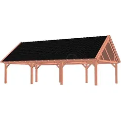 Trendhout douglas overkapping zadeldak XXL, 1145 x 700 cm